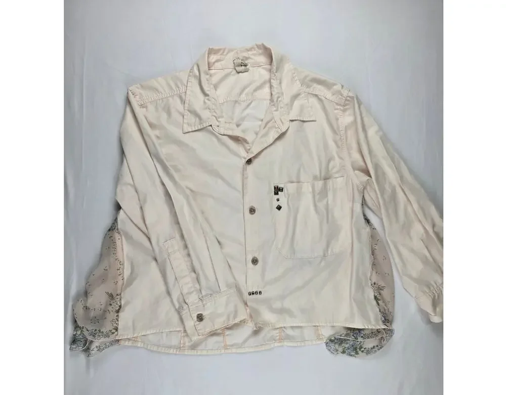 Free People We The Free Embellished Button Down Top Size M